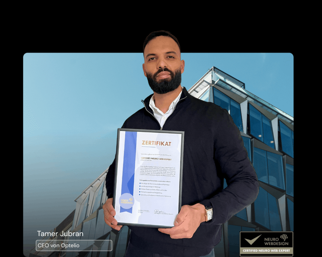 Zertifizierung Neuro Webdesign optelio